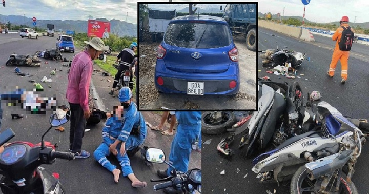 Thông tin mới nhất về vụ ô tô tông hàng loạt xe máy chờ đèn đỏ ở Bình Thuận