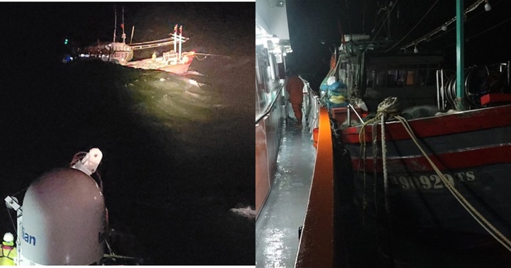 Kịp thời cứu vớt 14 thuyền viên bị chìm tàu trên vùng biển miền Trung