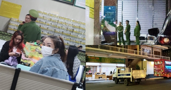 Lực lượng công an có mặt tại bến xe Thành Bưởi Đà Lạt