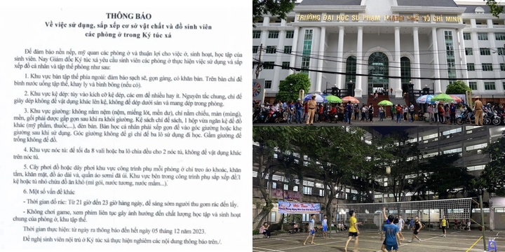 Trường ĐH Sư phạm TP.HCM lý giải quy định cấm sinh viên nằm nệm trong ký túc xá