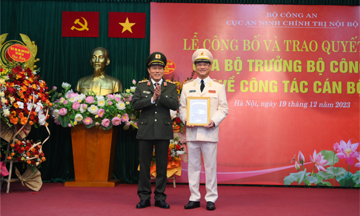 Điều động, bổ nhiệm Thiếu tướng, Giám đốc Công an tỉnh giữ chức Cục trưởng An ninh