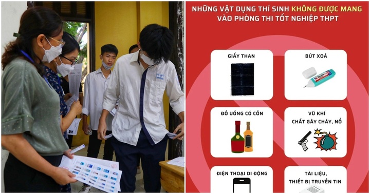Kỳ thi tốt nghiệp THPT năm 2024: Thí sinh không được mang đồ uống có cồn vào phòng thi