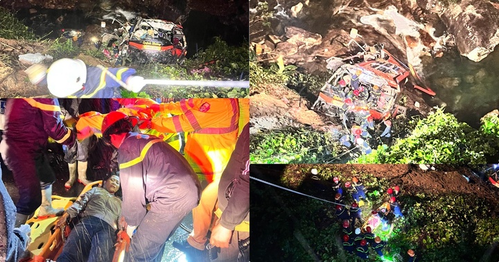 Hiện trường vụ xe khách lao xuống vực ở cao tốc La Sơn-Túy Loan, nhiều người thiệt mạng, mất tích