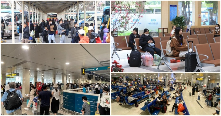 Bến xe, sân bay thưa thớt dần, không còn cảnh tượng quá tải trong chiều 29 Tết