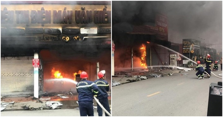 Hiện trường vụ hỏa hoạn tại siêu thị điện máy ở Hải Phòng, thiêu rụi hơn 600m2