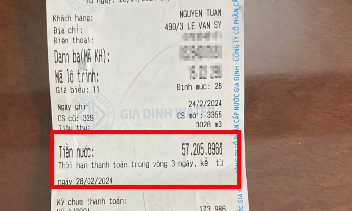 Vụ hộ dân tá hỏa nhận hóa đơn tiền nước 57 triệu đồng: Kiểm định đồng hồ nước