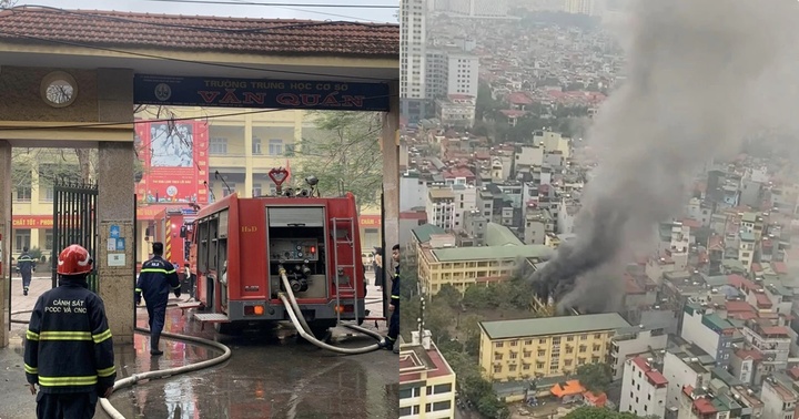 Hà Nội: Xác định nguyên nhân vụ cháy tại trường THCS Văn Quán 