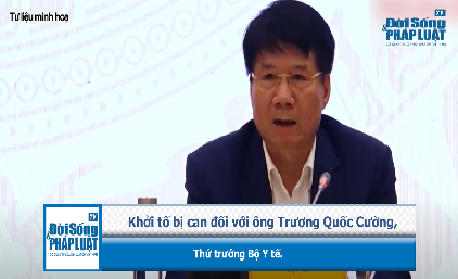 Khởi tố bị can đối với ông Trương Quốc Cường, Thứ trưởng Bộ Y tế