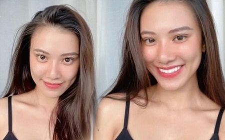 Á hậu Kim Duyên khoe ảnh không son phấn, mặt mộc 