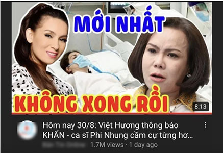 Tin tức giải trí mới nhất ngày 31/8: Người thân bức xúc kênh YouTube đưa tin Phi Nhung không qua khỏi