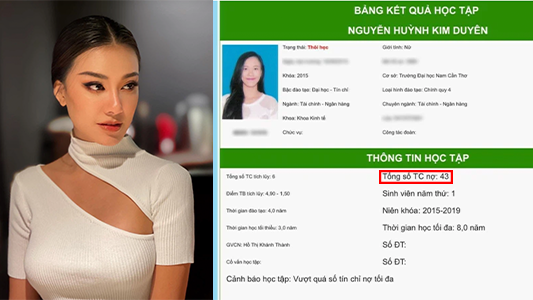 Xôn xao tin đồn Á hậu Kim Duyên lộ bảng điểm 