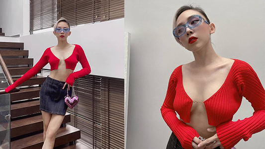 Tóc Tiên diện áo 