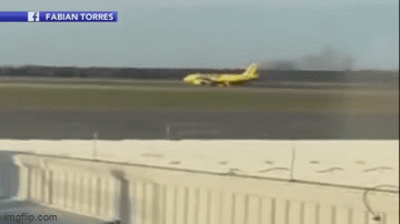 Động cơ máy bay bốc cháy ngùn ngụt vì đâm phải chim, hành khách buộc phải sơ tán