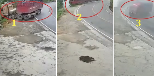 Video: 3 ô tô lao xuống vực cùng vị trí, dân mạng gọi tên con đường 