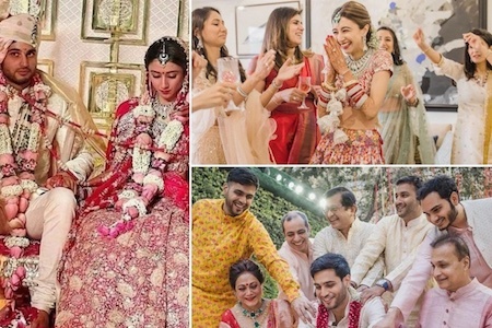 Đám cưới xa hoa, lộng lẫy của cháu trai nhà tài phiệt Ấn Độ