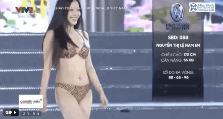 Miss World Vietnam 2022:  Nam Em gây tranh cãi khi lộ body 