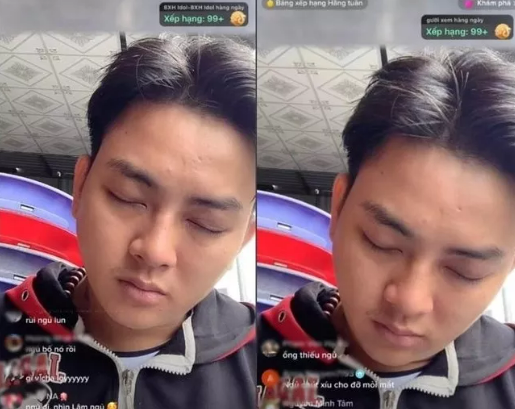 Hoài Lâm lộ dáng vẻ khác lạ, liên tục ngủ gật khi đang livestream 