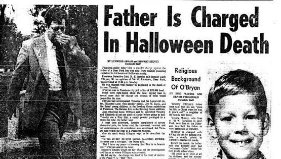 Vụ án bố sát hại con trai bằng kẹo Halloween 