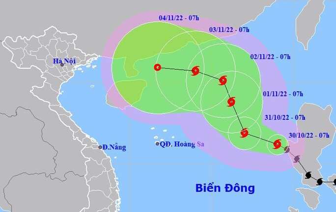 Bão Nalgae có thể đạt cấp 12, hướng di chuyển phức tạp