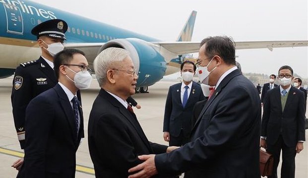 Tổng Bí thư Nguyễn Phú Trọng đến Bắc Kinh, bắt đầu chuyến thăm chính thức nước Cộng hòa Nhân dân Trung Hoa