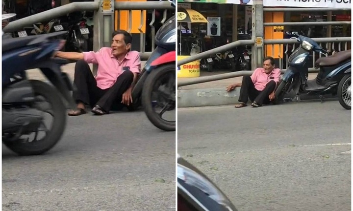 Sự thật đằng sau hình ảnh nghệ sĩ Thương Tín ngồi thất thần ở chân cầu vượt