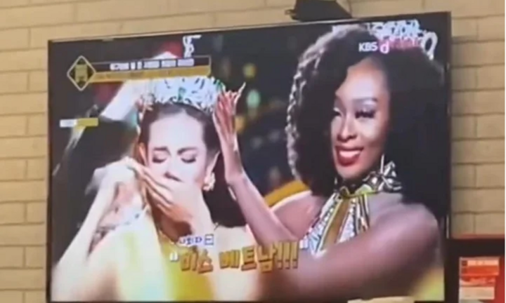 Xôn xao hình ảnh Hoa hậu Thuỳ Tiên lên sóng đài truyền hình Hàn Quốc