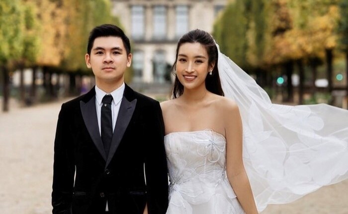 Ông xã Đỗ Mỹ Linh bất ngờ khoe ảnh cưới chụp tại Pháp