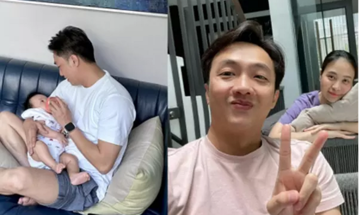 Cường Đô La khoe ảnh chăm con, vô tình để lộ góc mặt con gái 