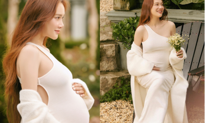 Hé lộ hình ảnh bụng bầu cuối thai kỳ của Nhã Phương 