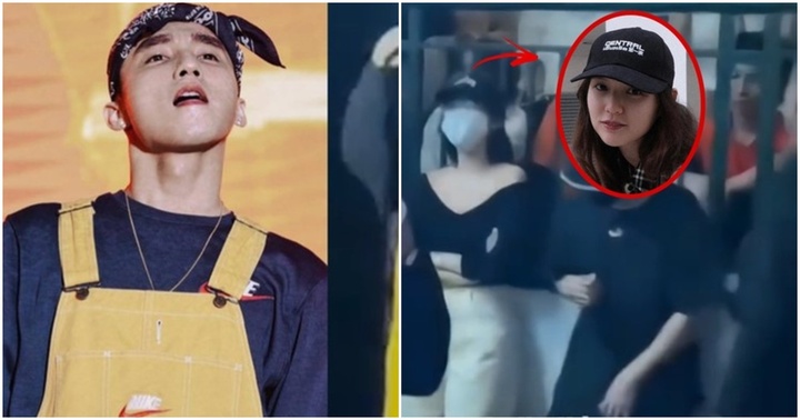 Nghi vấn Hải Tú đến xem Sơn Tùng biểu diễn: Ngồi phía dưới đội mũ, đeo khẩu trang kín mít