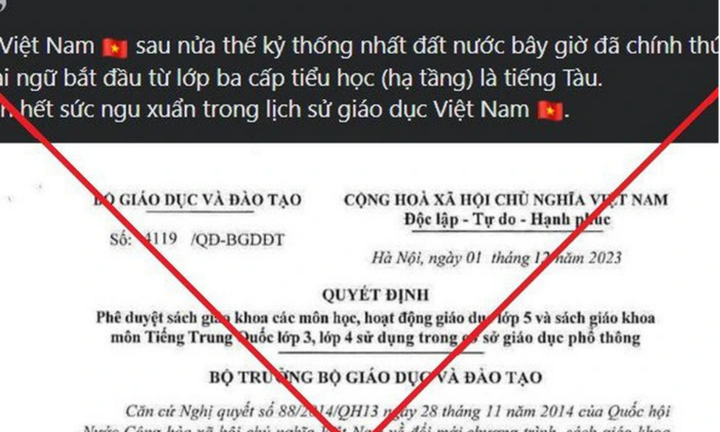 Đề nghị điều tra xuyên tạc về phê duyệt sách giáo khoa tiếng Trung Quốc