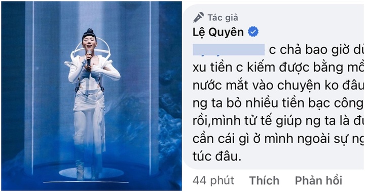 Lệ Quyên mạnh mẽ đáp trả khi bị nói mua cả chương trình