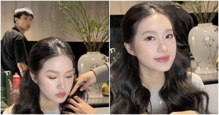 Doãn Hải My trang điểm xinh đẹp, Đoàn Văn Hậu làm một hành động chứng tỏ quyền uy của