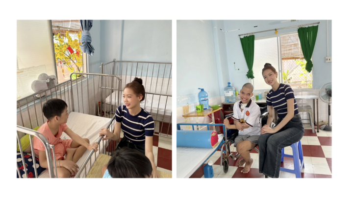 Hoa Hậu Lê Nguyễn Bảo Ngọc trao quà cho trẻ khuyết tật tại TP.HCM