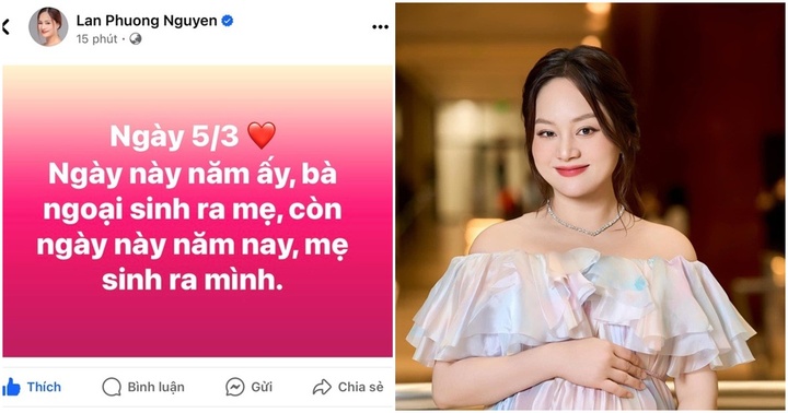 Diễn viên Lan Phương thông báo 