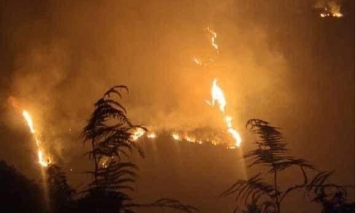 Hàng trăm người xuyên đêm kiểm soát đám cháy rừng ở Mù Cang Chải