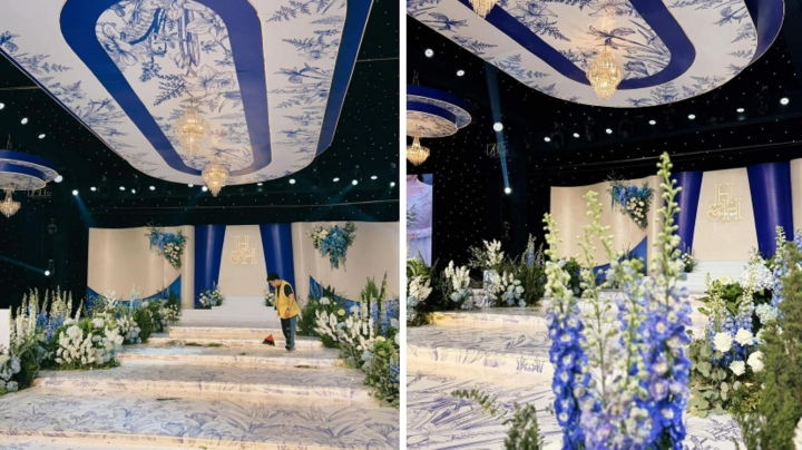 Cận cảnh rạp cưới hoành tráng của Quang Hải trước giờ đón dâu