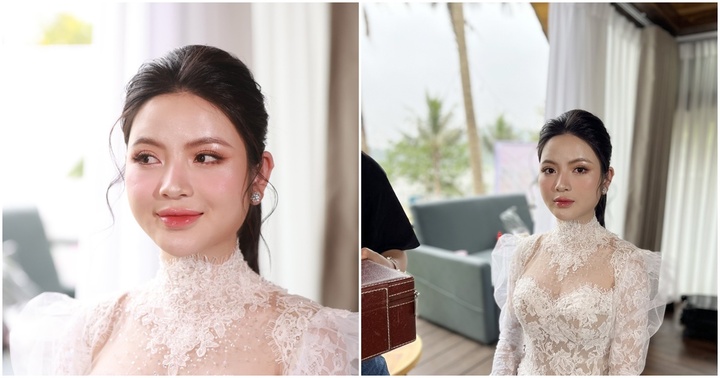 Chu Thanh Huyền xinh đẹp rạng ngời, không giấu nổi niềm hạnh phúc trước giờ làm lễ cưới với Quang Hải