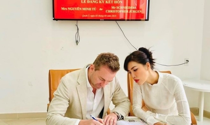 Minh Tú và hôn phu người Đức chính thức trở thành vợ chồng hợp pháp