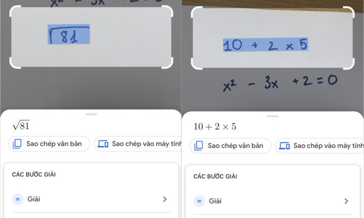 Cách giải toán siêu đơn giản bằng Google Lens