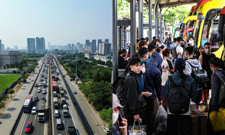 Cửa ngõ giao thông, bến xe Hà Nội ùn tắc 