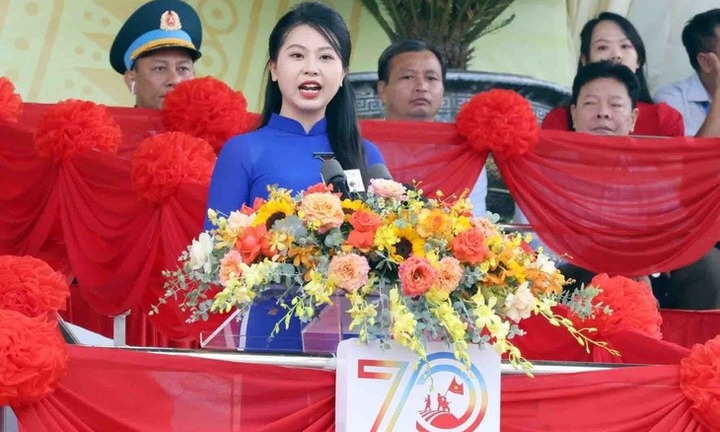 Chân dung cô gái phát biểu tại lễ kỷ niệm 70 năm chiến thắng Điện Biên Phủ