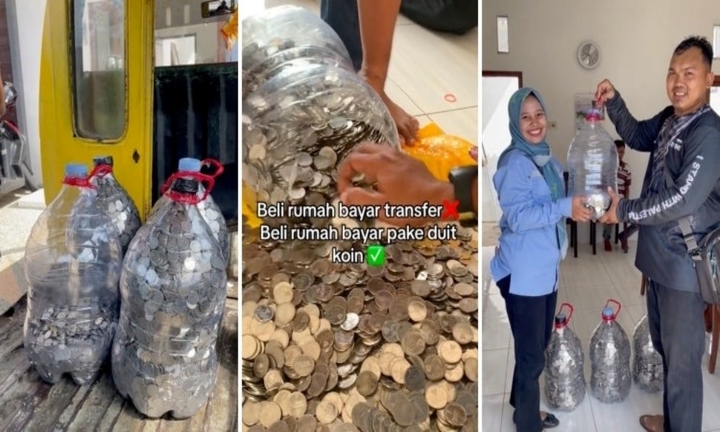 Người đàn ông mang 4 can nước lớn đi đặt cọc mua nhà, thứ bên trong gây choáng