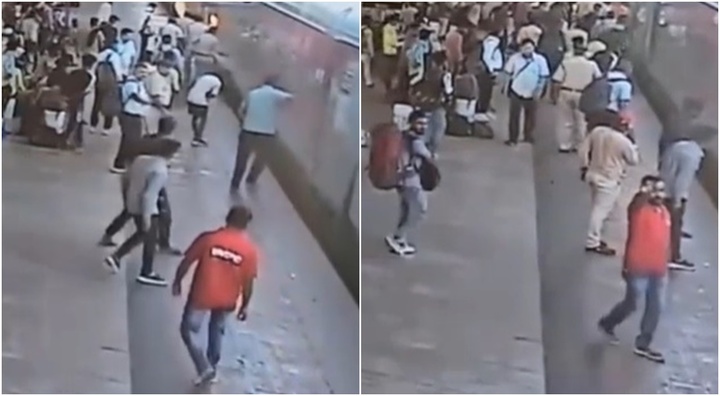 Video: Nhân viên an ninh kịp thời cứu người đàn ông bị ngã khi tàu hỏa rời ga