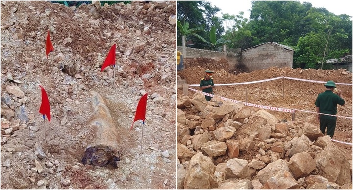 Đào móng làm nhà, gia chủ phát hiện quả bom