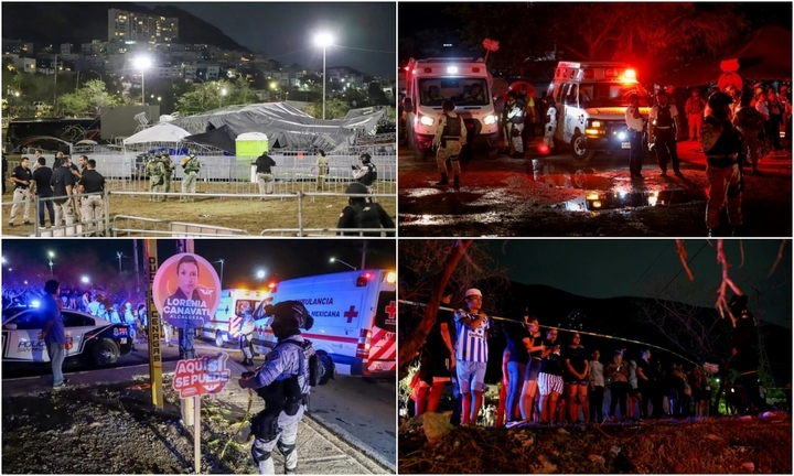 Hiện trường vụ sập sân khấu vận động tranh cử ở Mexico, gần 70 người thương vong