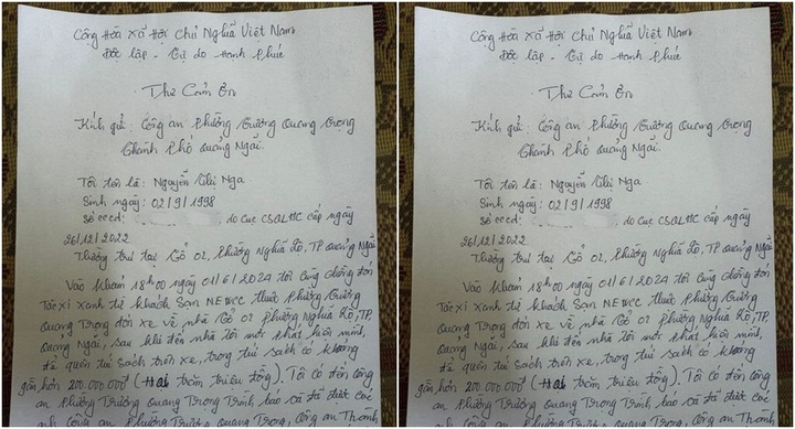 Cô dâu, chú rể bỏ quên vòng vàng, tiền trên xe taxi sau khi tổ chức hôn lễ