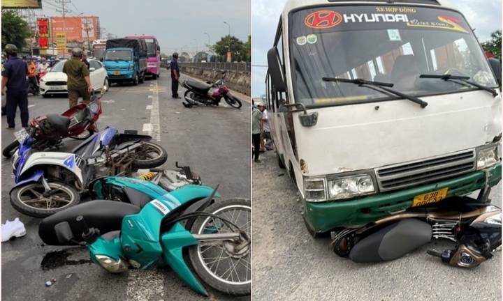 Vụ ô tô khách va chạm liên hoàn 8 xe máy, 1 người tử vong: Lời kể của người dân