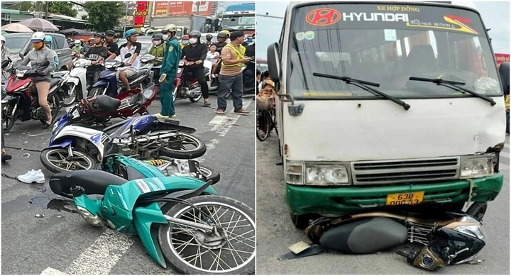 Vụ xe ô tô tông loạt xe máy, 2 người tử vong: Tài xế khai xe mất phanh