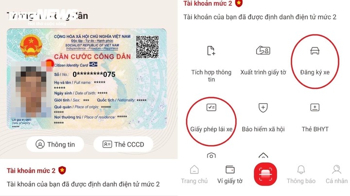Có được sử dụng VNeID thay cho bằng lái xe, giấy tờ xe